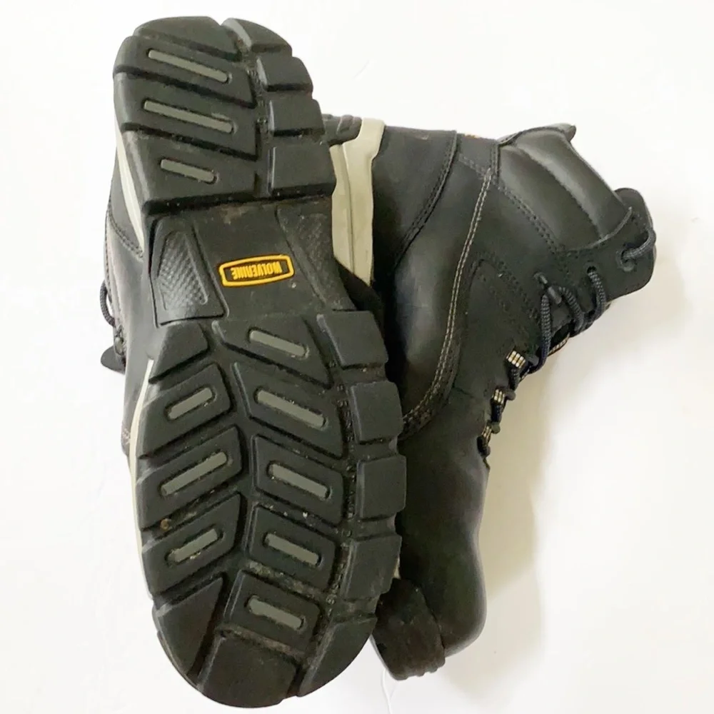 WOLVERINE | Carbon Max black leather work boots Men size 8.5